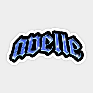 Avelle 3D Chrome Typeface Effect Sticker